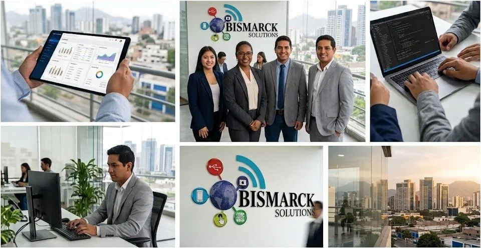 Equipo de Bismarck Solutions en sus oficinas